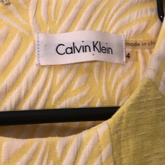 Calvin Klein yellow sheath dress - Picture 3 of 3